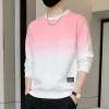 Men's Gradient Fleece Hoodie Winter Thickened Big Size Pullover