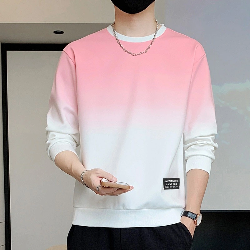 Men's Gradient Fleece Hoodie Winter Thickened Big Size Pullover