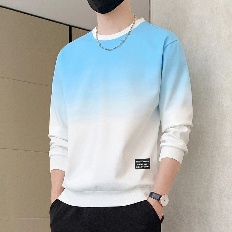 Men's Gradient Fleece Hoodie Winter Thickened Big Size Pullover