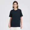 Heavyweight Jersey T-Shirt Men Women Solid Color Crew Neck