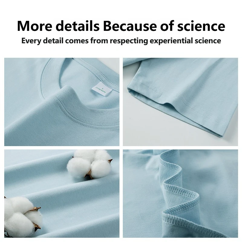 Heavyweight Jersey T-Shirt Men Women Solid Color Crew Neck