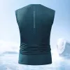 Custom Pattern Men's Ice Silk Tank Top Gym Running Sleeveless T Shirt