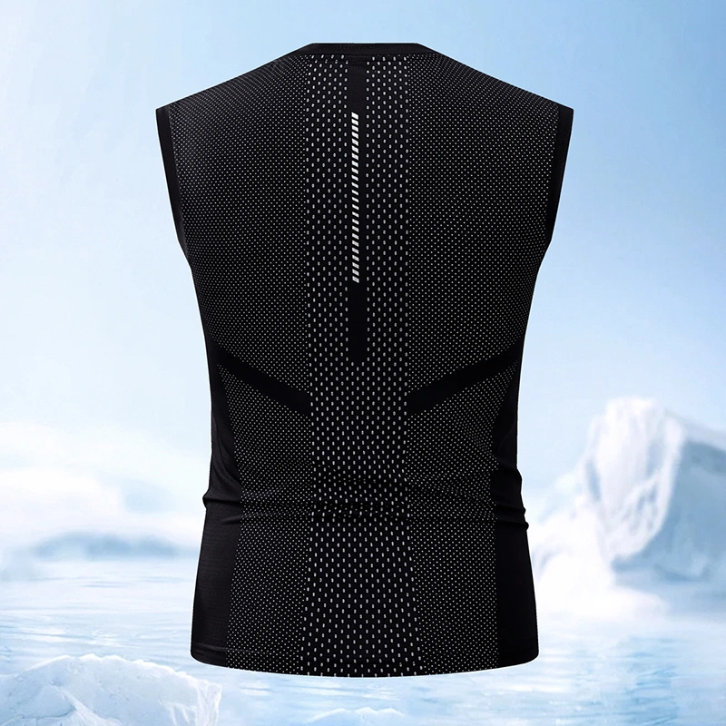 Custom Pattern Men's Ice Silk Tank Top Gym Running Sleeveless T Shirt