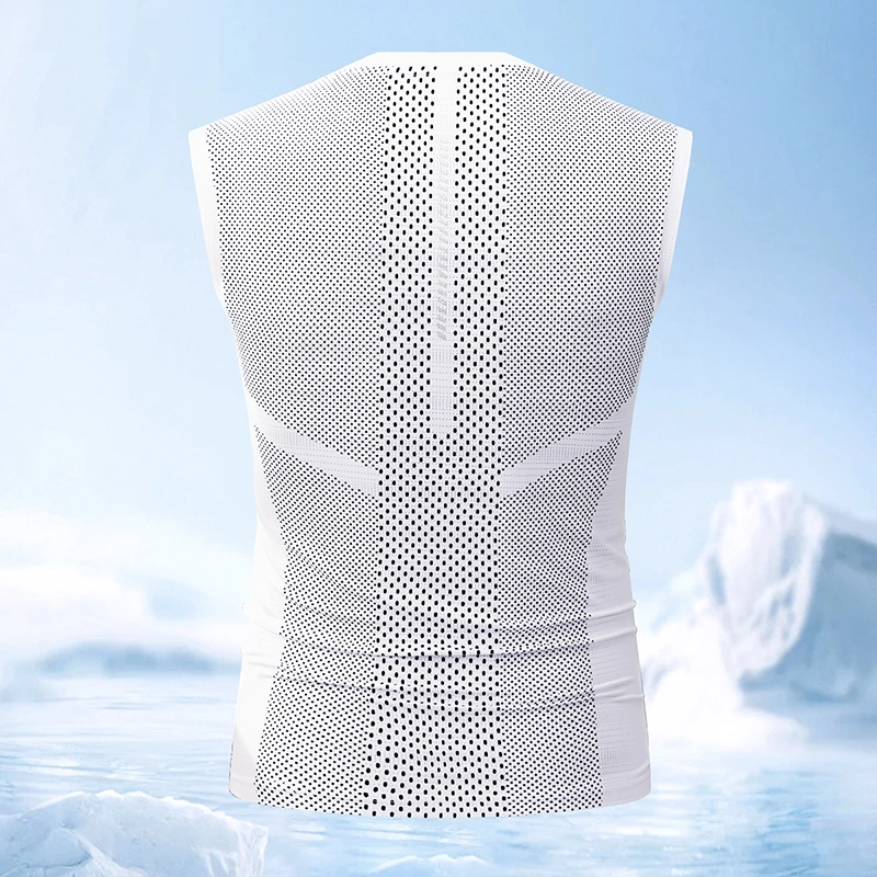 Custom Pattern Men's Ice Silk Tank Top Gym Running Sleeveless T Shirt