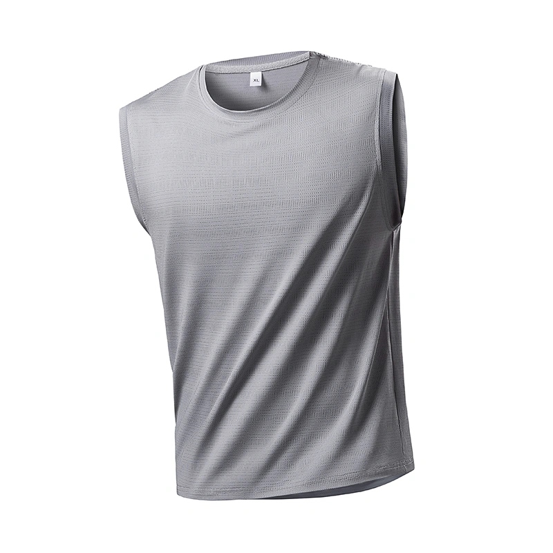 Custom Pattern Men's Ice Silk Tank Top Gym Running Sleeveless T Shirt