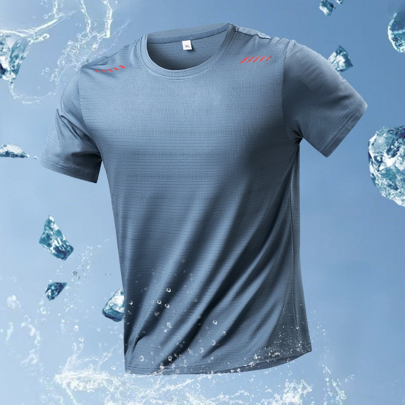 Custom Quick-Dry Ice Silk T-Shirt Summer Running