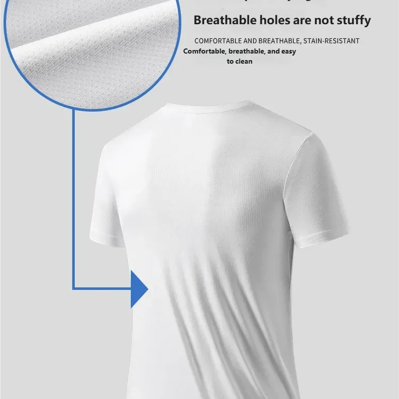 Custom Quick-Dry Ice Silk T-Shirt Men's Summer Running Sports Top
