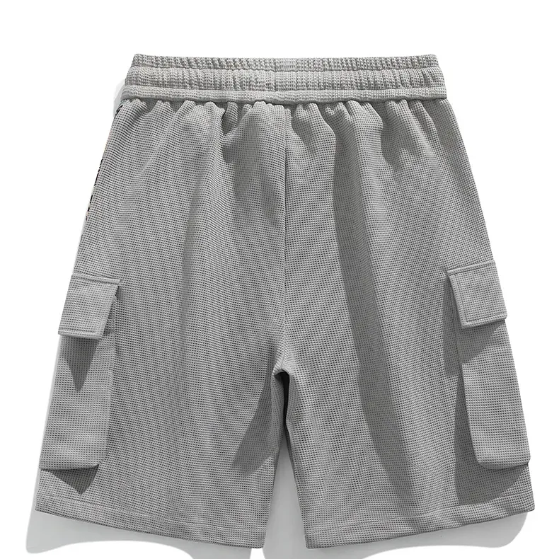 Men's Trendy Embroidered Cargo Shorts Summer Loose Fit 5-Inch Shorts