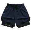 Unisex 2-in-1 Quick-Dry Shorts – Built-In Liner for Running · Basketball · Gym