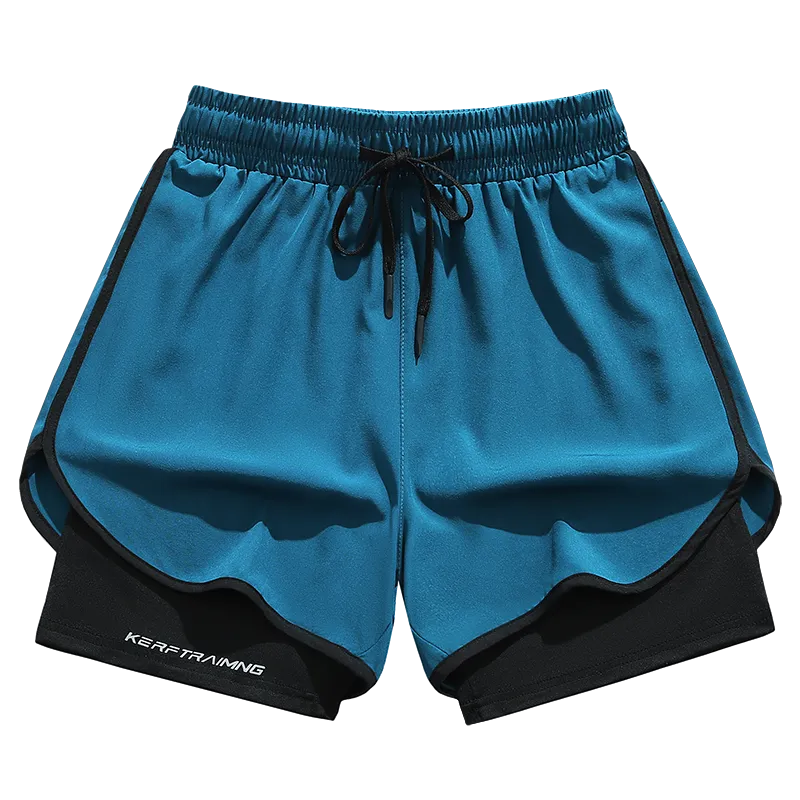 Unisex 2-in-1 Quick-Dry Shorts – Built-In Liner for Running · Basketball · Gym