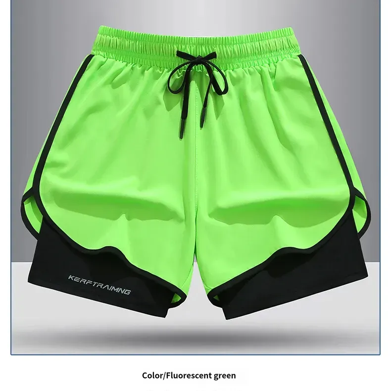 Unisex 2-in-1 Quick-Dry Shorts – Built-In Liner for Running · Basketball · Gym