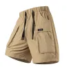 Men's Ice Silk Cargo Shorts Quick-Dry Summer Loose