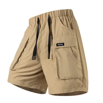 Men's Ice Silk Cargo Shorts Quick-Dry Summer Loose