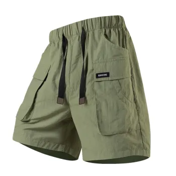 Men's Ice Silk Cargo Shorts Quick-Dry Summer Loose