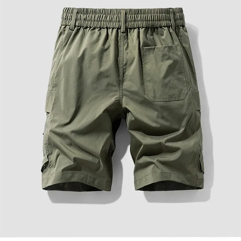 Men's Ice Silk Cargo Shorts – Multi-Pocket Trendy Utility for Street & Light Sport