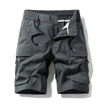 Men's Ice Silk Cargo Shorts Quick-Dry Multi-Pocket Trendy
