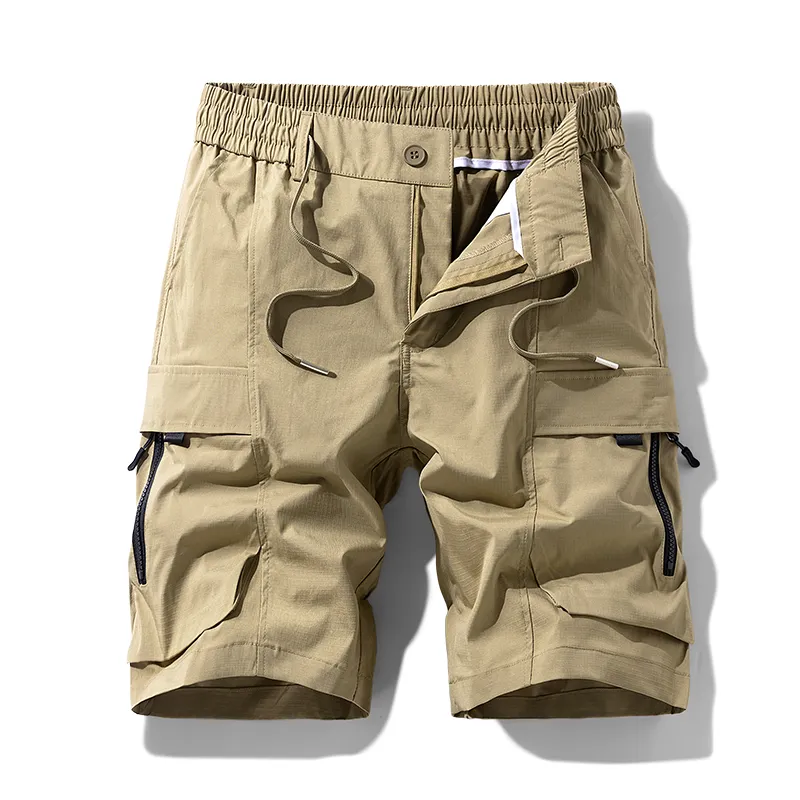 Men's Ice Silk Cargo Shorts – Multi-Pocket Trendy Utility for Street & Light Sport