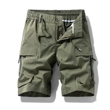Men's Ice Silk Cargo Shorts Quick-Dry Multi-Pocket Trendy