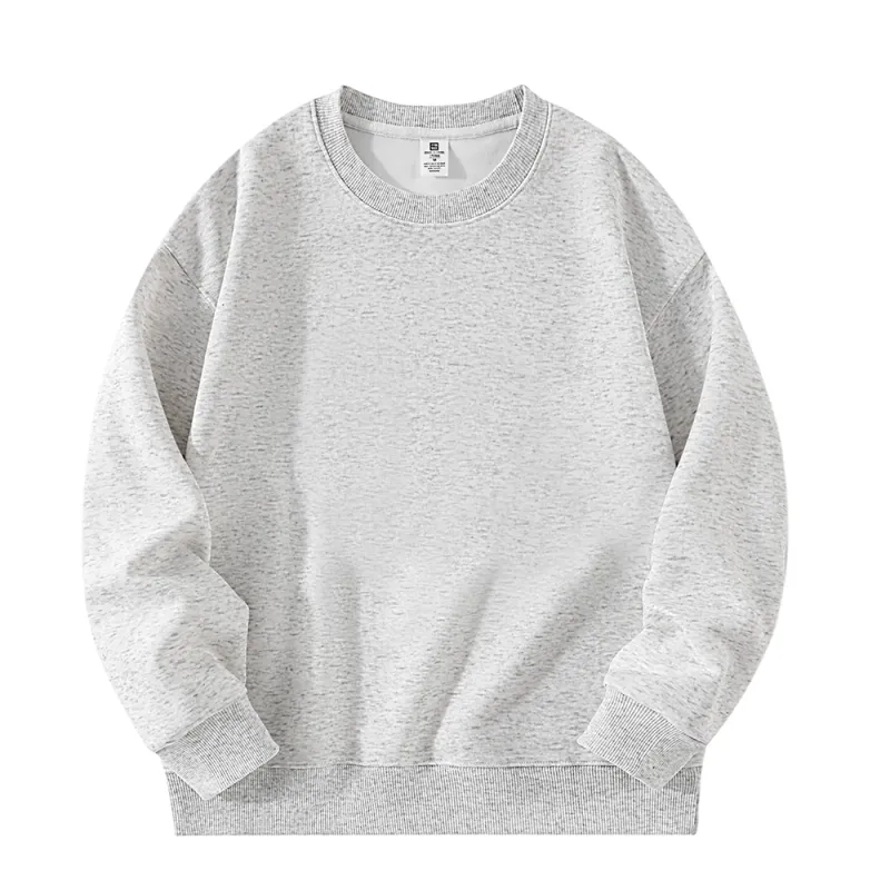 320g Heavyweight Drop Shoulder Crew Neck Sweatshirt – Unisex Blank Cotton