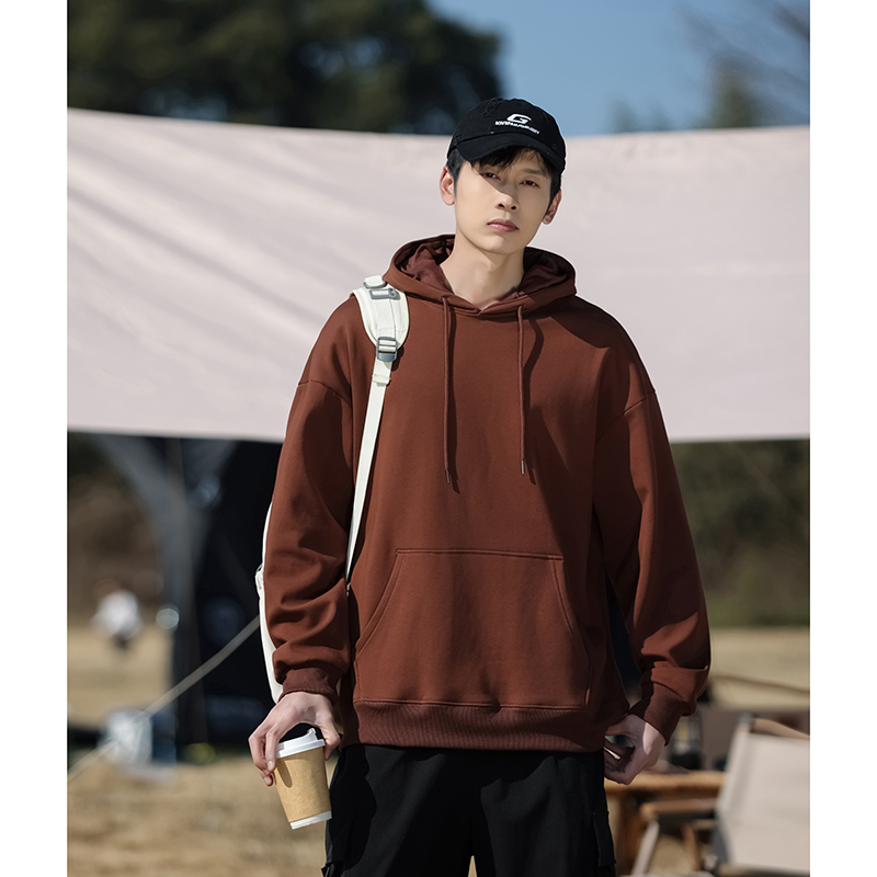 Plus Size Cotton Hoodie – Unisex Loose Fit Heavyweight Pullover