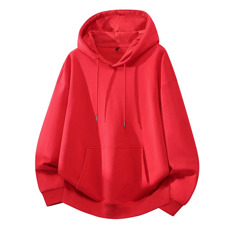 Plus Size Cotton Hoodie – Unisex Loose Fit Heavyweight Pullover