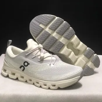 On Running Cloud Shoes Thick Sole Widered Serrated Outsole Lace up Closure Mesh Walking Sneaker