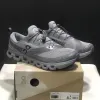 On Running Cloud Shoes Thick Sole Widered Serrated Outsole Lace up Closure Mesh Walking Sneaker