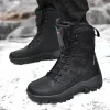 Hot Sale New Men's Lace up Fleece High Ankle Boots Indoor Outdoor Warm Waterproof Winter Snow Boots  Couple
