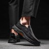 Genuine Leather Men's Casual Loafers Hiking Shoes Slip-On Outdoor Leather Shoes