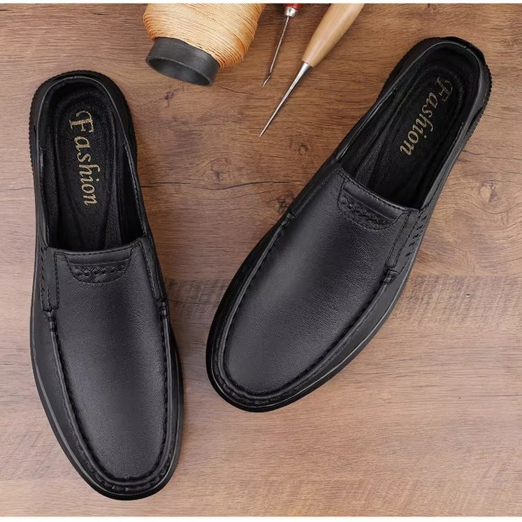 Men's Outdoor Casual Leather Shoes Walking Loafers Convenient Men's Sports Casual Shoes