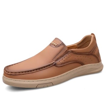 Men's Outdoor Casual Leather Shoes Walking Loafers Convenient Men's Sports Casual Shoes