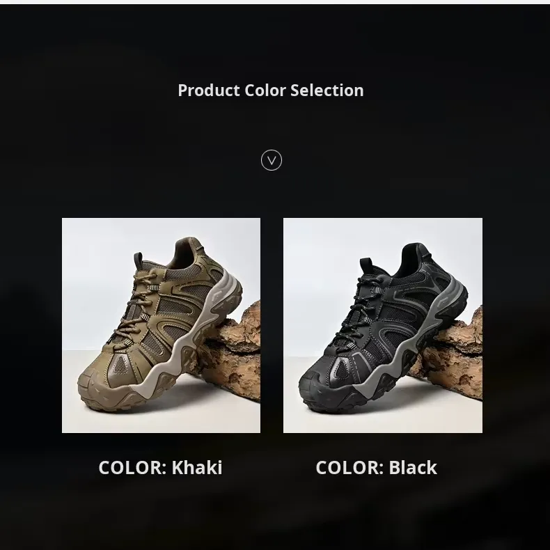 High-End Professional Men's Toe Hiking Shoes Outdoor Waterproof Slip Resistant Cross-Country