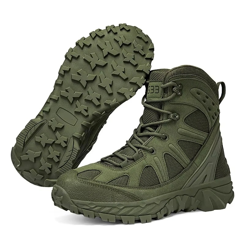 Wholesale New Wave Breathable Waterproof Hiking Shoes Camping Tactical Boots Mens