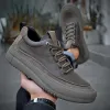 Men's Fashion Sneakers Breathable Leather Handmade Loafers Casual Shoes