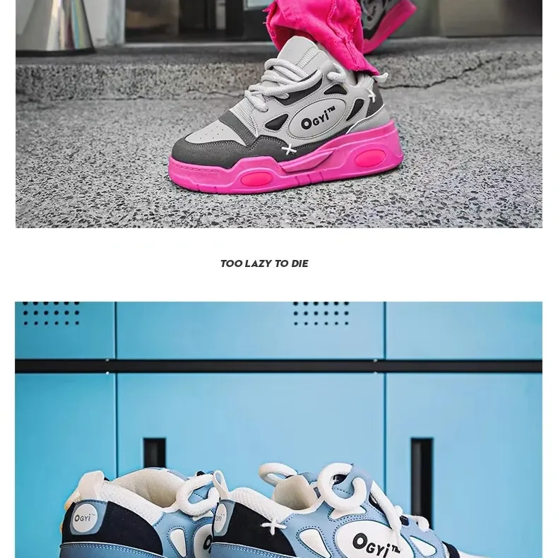 Men's Low Top Thick Sole Casual Shoes Height Increasing Board Shoes