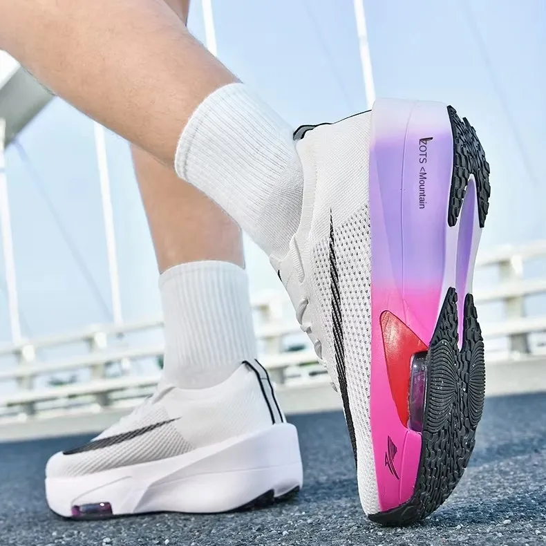 Men's Lightweight Breathable Sport Shoes Soft Carbon Plate Summer Walking