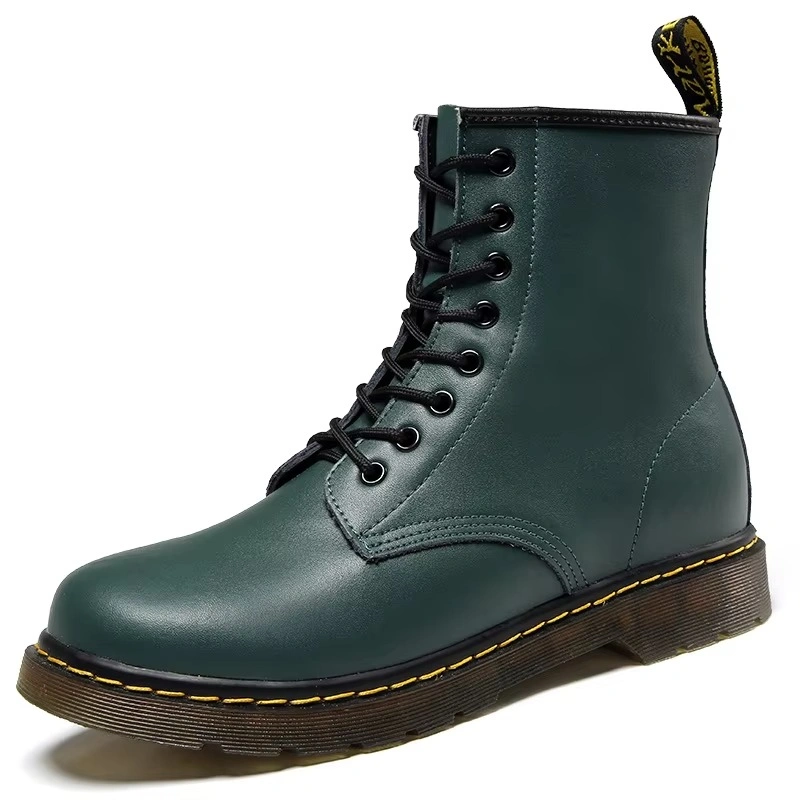 Men Women Martens Boots British Retro Leather High-Top Workwear