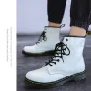 Men Women Martens Boots British Retro Leather High-Top Workwear