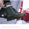 Men Women Martens Boots British Retro Leather High-Top Workwear