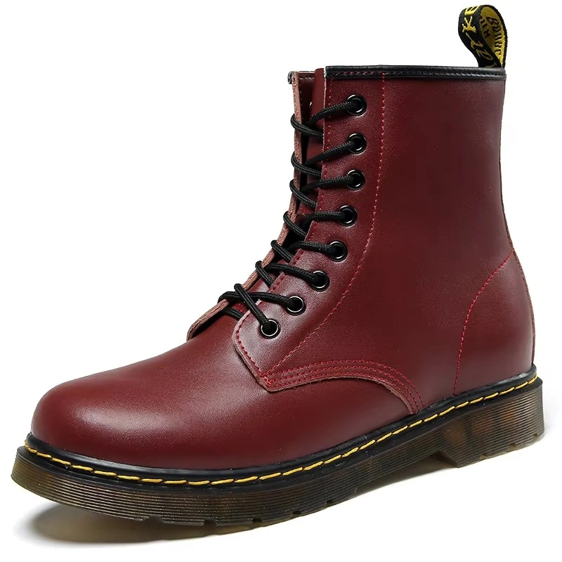 Men Women Martens Boots British Retro Leather High-Top Workwear