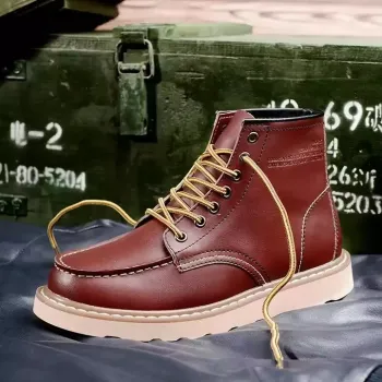 Men's Martens Boots Genuine Leather High-Top Autumn Winter Tooling