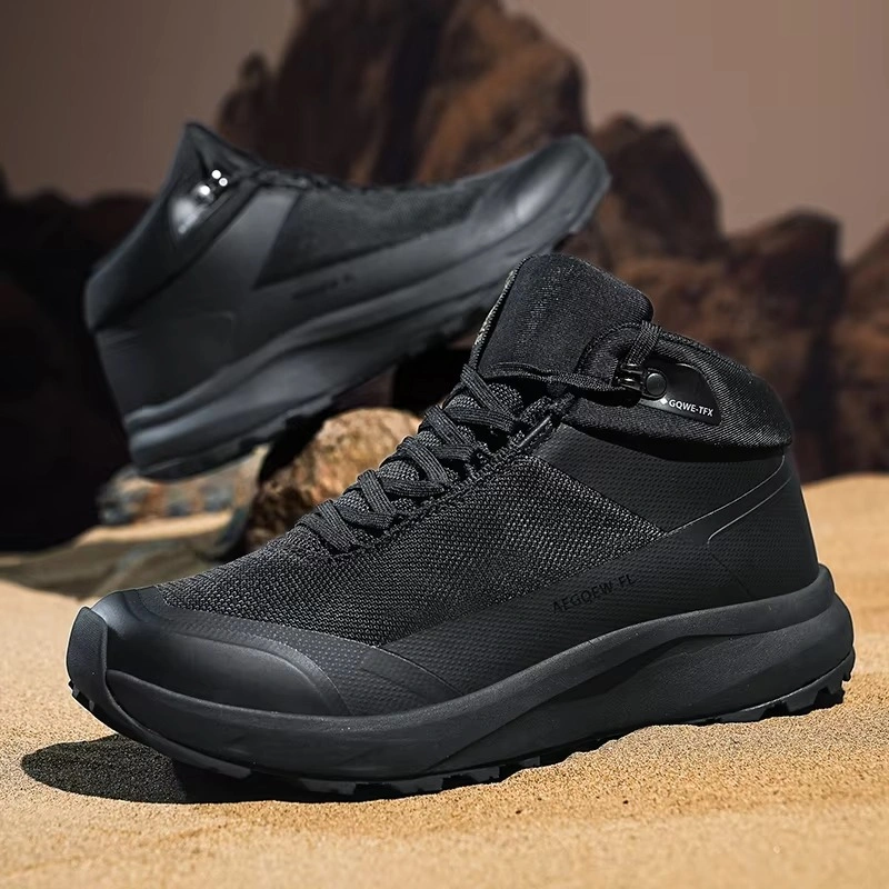 Waterproof Hiking Boots Lightweight Non-Slip Cushioning Heightened Elastic