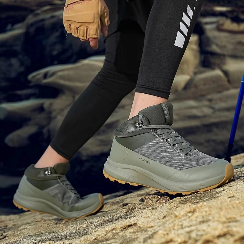 Waterproof Hiking Boots Lightweight Non-Slip Cushioning Heightened Elastic