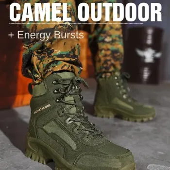 Men's Military Combat Boots High-Top EVA Anti-Slip Outdoor Climbing