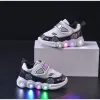 PU Leather Led Lights Children Shoes Kids Sneakers Fashion Casual