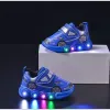 PU Leather Led Lights Children Shoes Kids Sneakers Fashion Casual