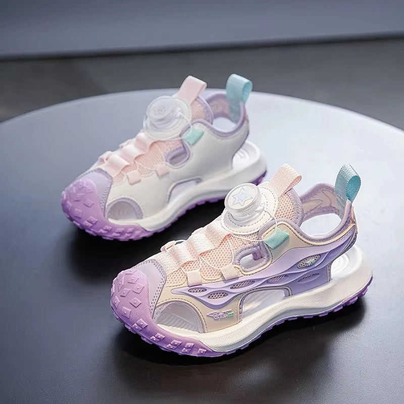 Boys Girls Summer Sandals Closed Toe Quick Lace Outdoor Sports