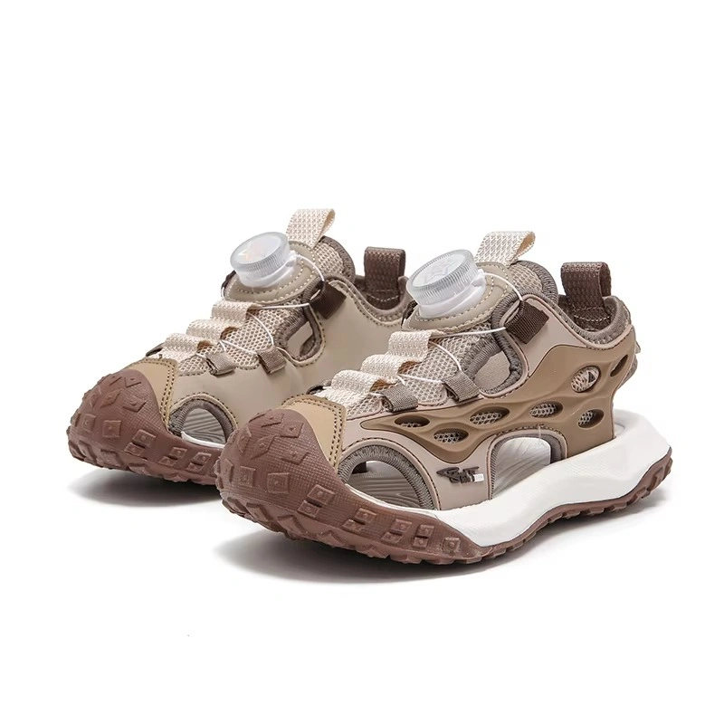 Boys Girls Summer Sandals Closed Toe Quick Lace Outdoor Sports