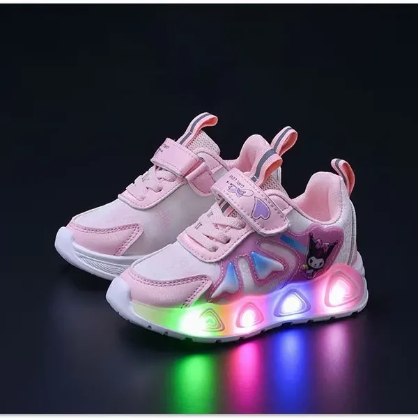 Cartoon LED Lights Sneakers For Girls Kids Sneakers Shoes