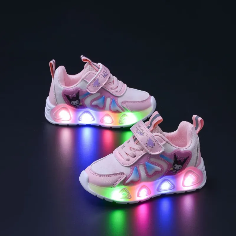 Cartoon LED Lights Sneakers For Girls Kids Sneakers Shoes